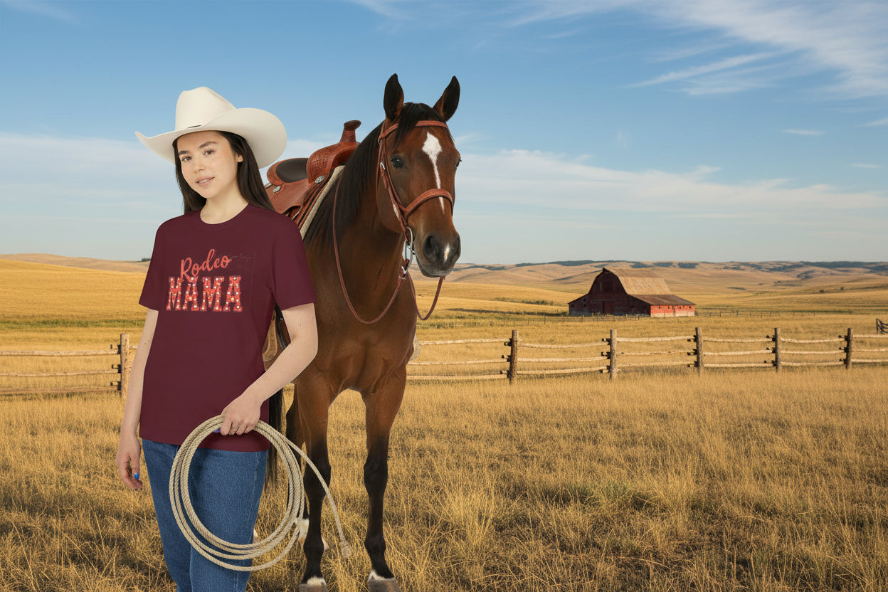 Rodeo Mama T-Shirt — Western Cowgirl Mom Graphic Tee