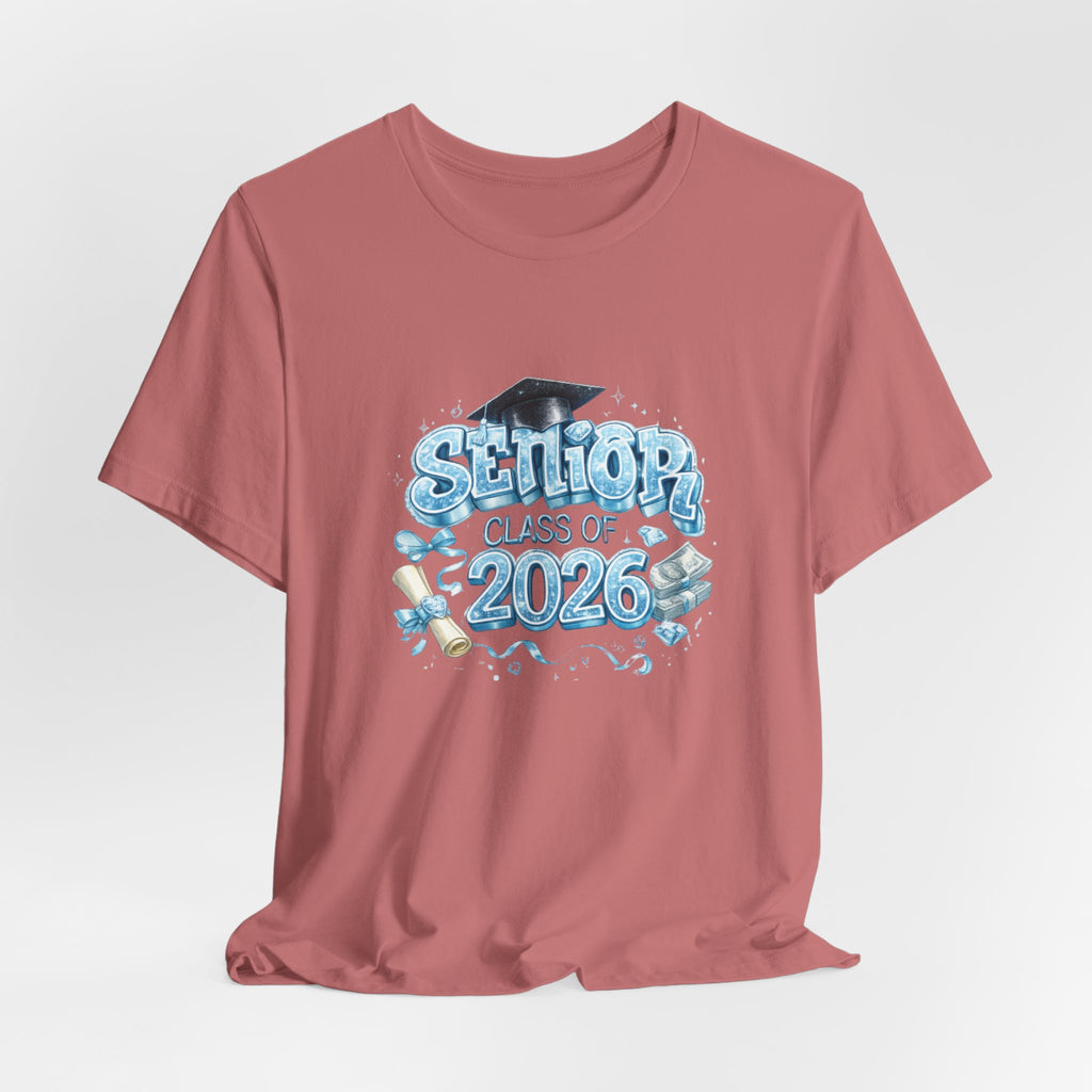Senior Class of 2026 T-Shirt — Graduation Tee with Cap & Diploma Design