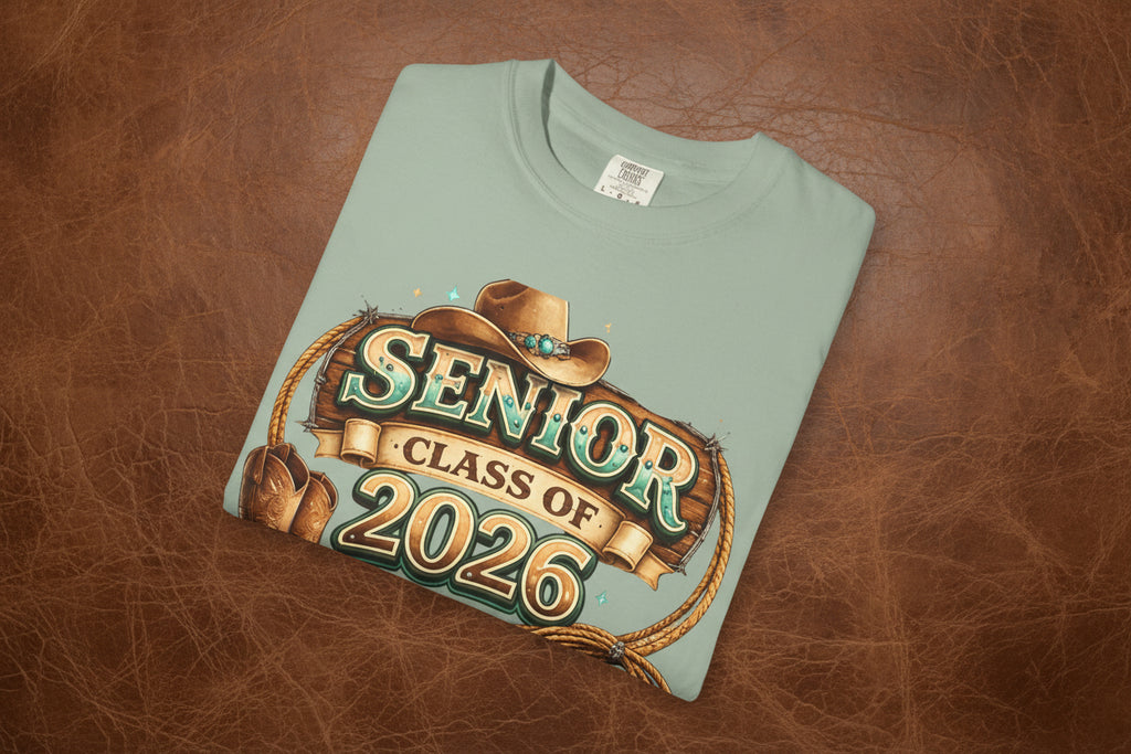 Senior Class of 2026 Cowboy Boot & Hat T-Shirt