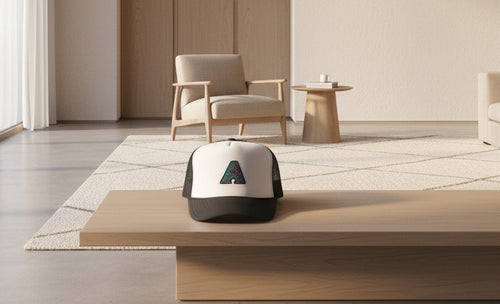 A Patch Trucker Cap — Southwestern Aztec Letter Hat