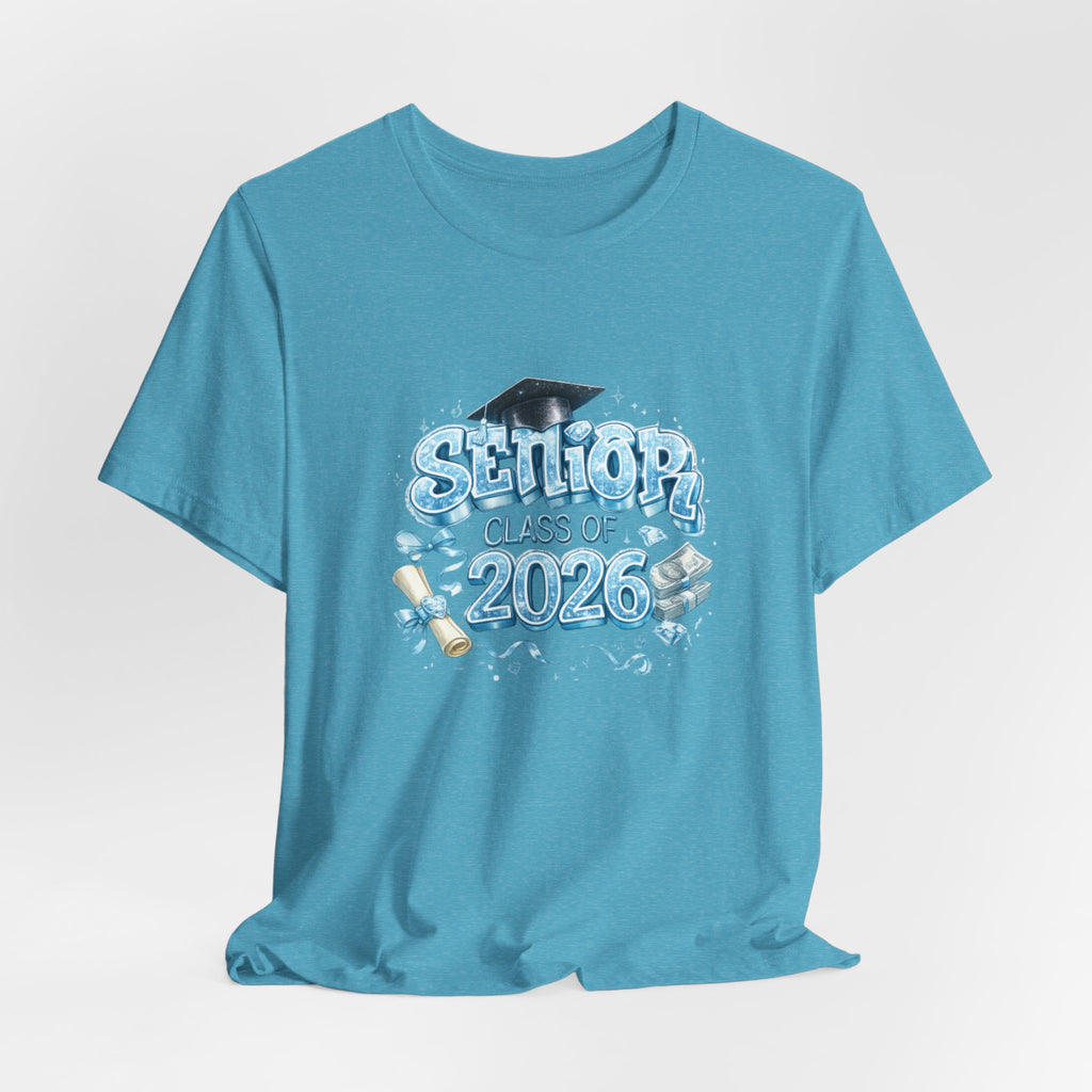 Senior Class of 2026 T-Shirt — Graduation Tee with Cap & Diploma Design