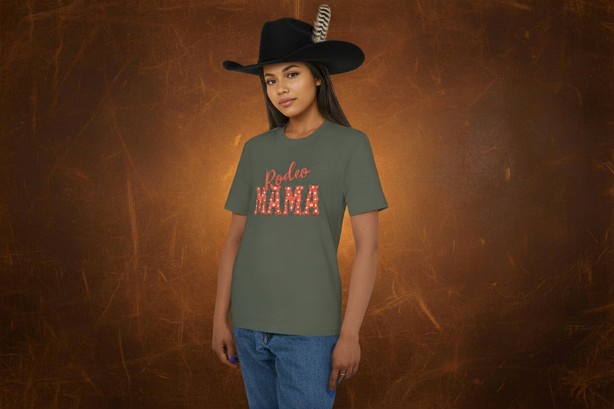 Rodeo Mama T-Shirt — Western Cowgirl Mom Graphic Tee