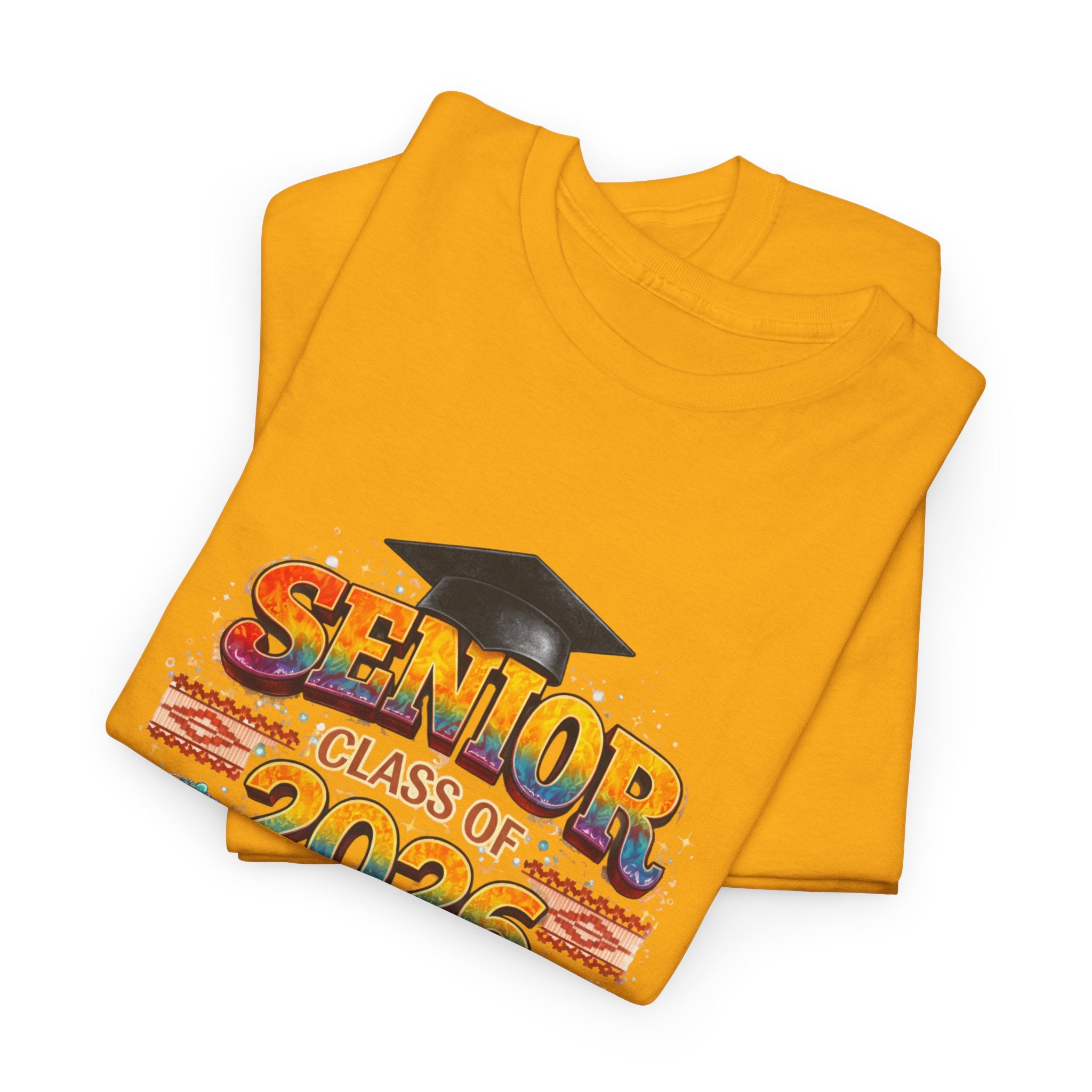 Senior Class of 2026 Graduation T-Shirt — Senior Cap & Confetti Tee