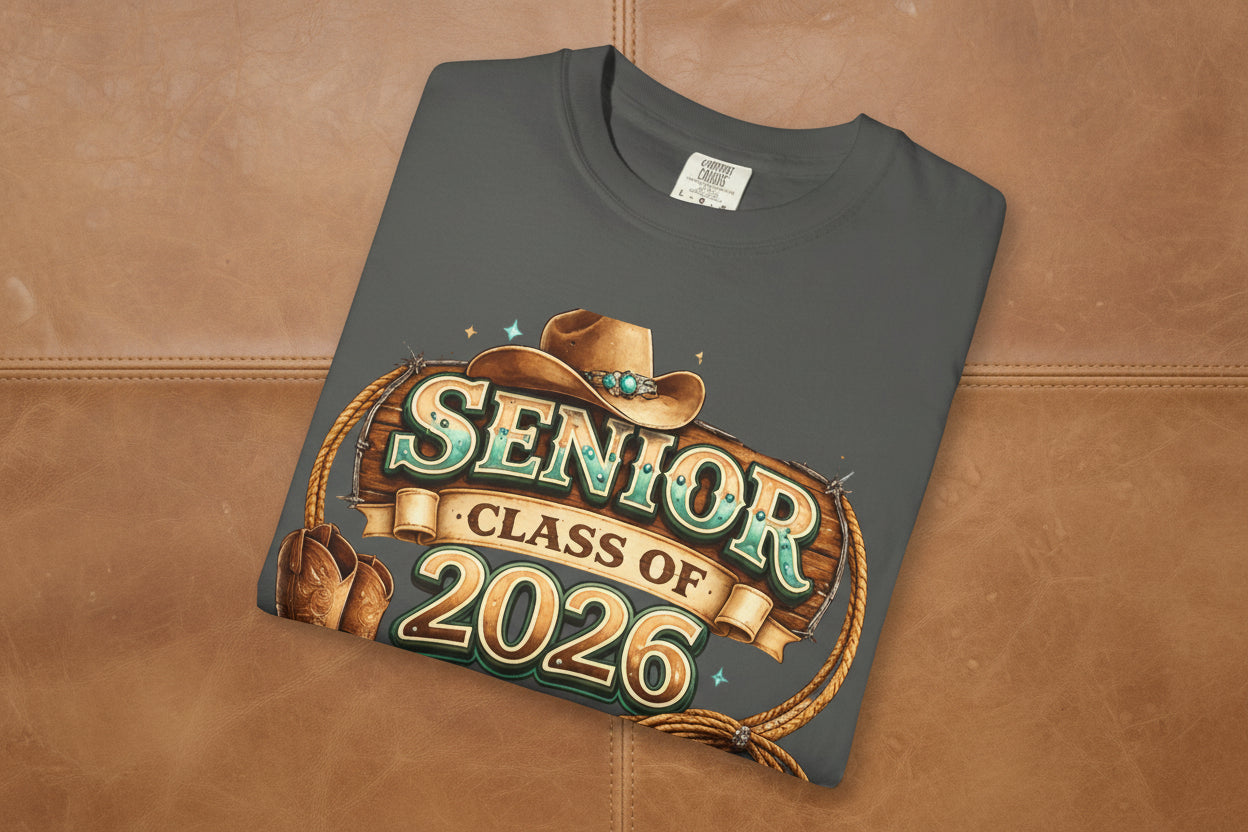 Senior Class of 2026 Cowboy Boot & Hat T-Shirt