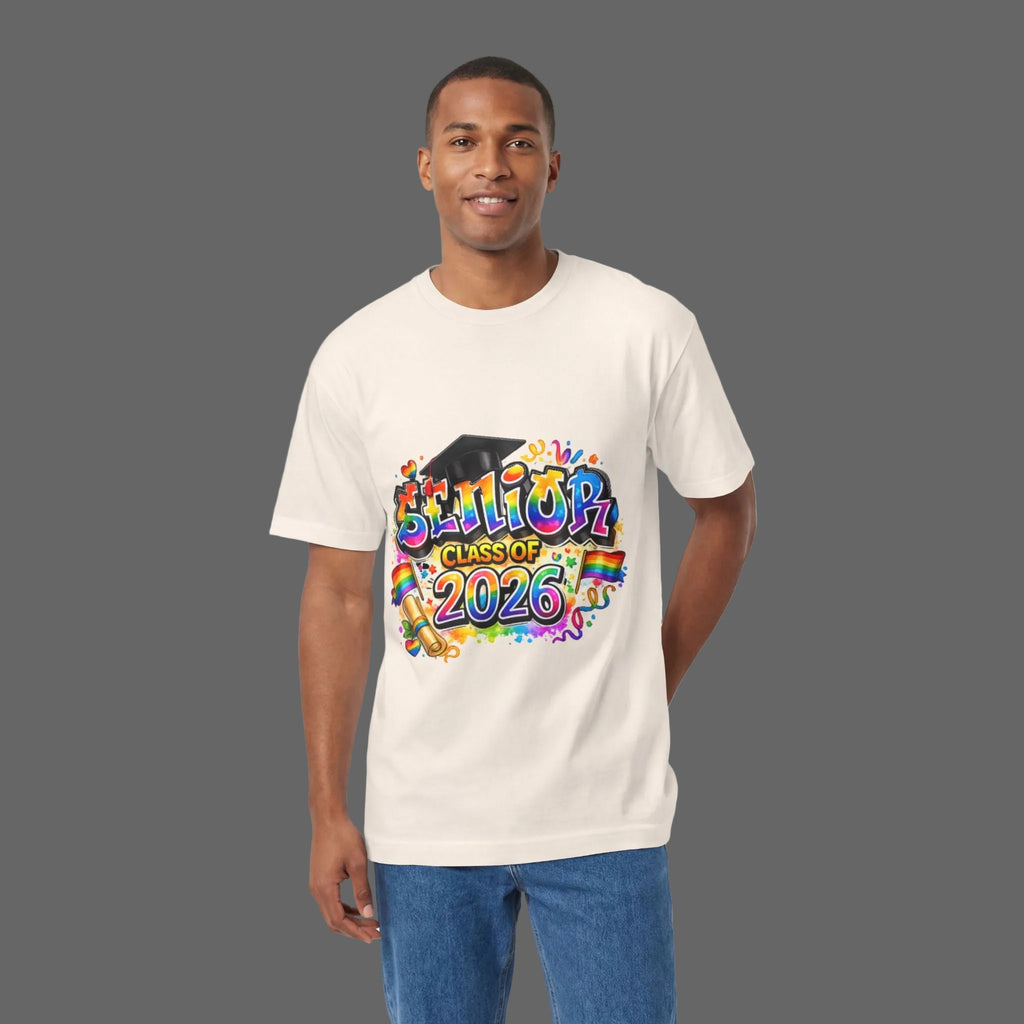 Senior Class of 2026 Tee — Colorful Graduation Graphic T-Shirt