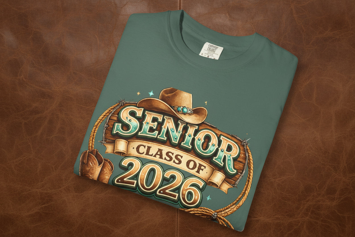 Senior Class of 2026 Cowboy Boot & Hat T-Shirt