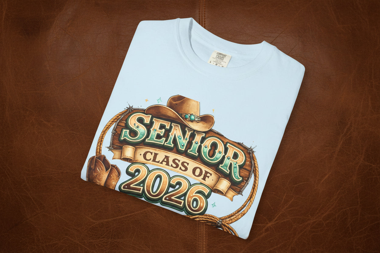 Senior Class of 2026 Cowboy Boot & Hat T-Shirt
