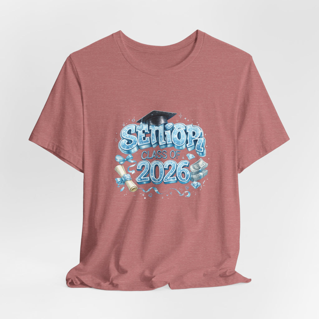 Senior Class of 2026 T-Shirt — Graduation Tee with Cap & Diploma Design