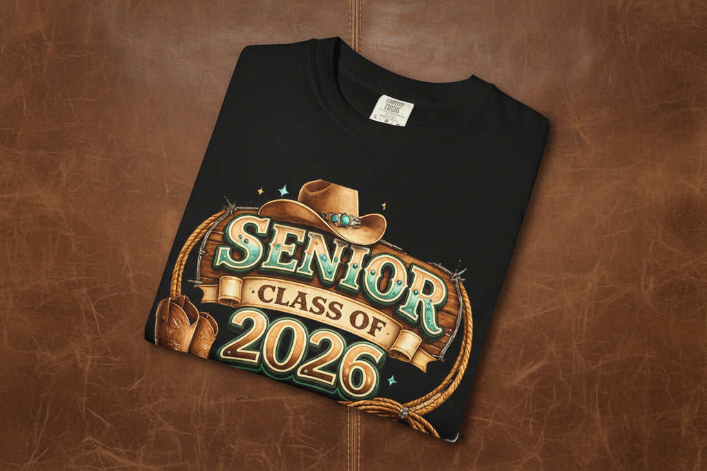 Senior Class of 2026 Cowboy Boot & Hat T-Shirt