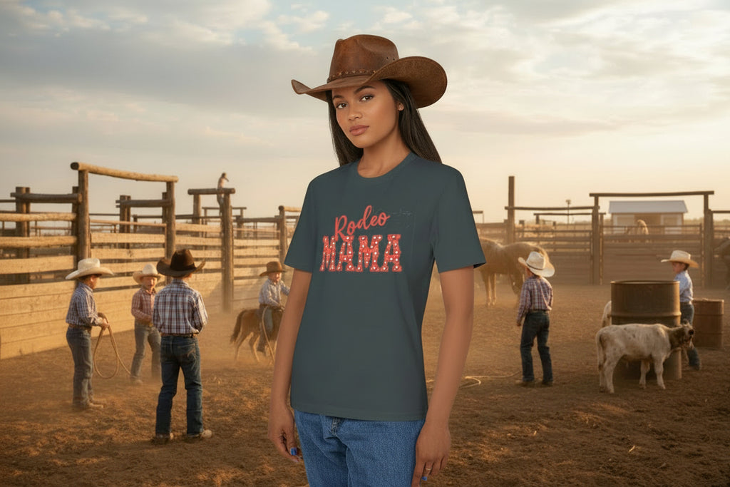 Rodeo Mama T-Shirt — Western Cowgirl Mom Graphic Tee
