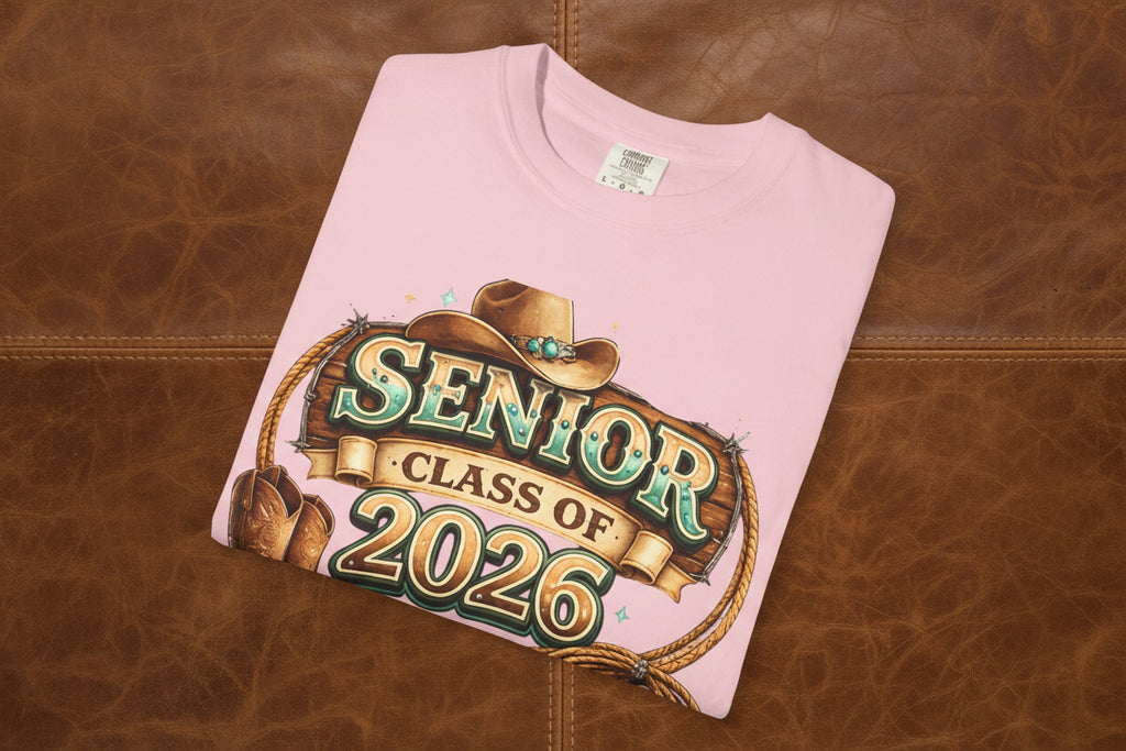 Senior Class of 2026 Cowboy Boot & Hat T-Shirt