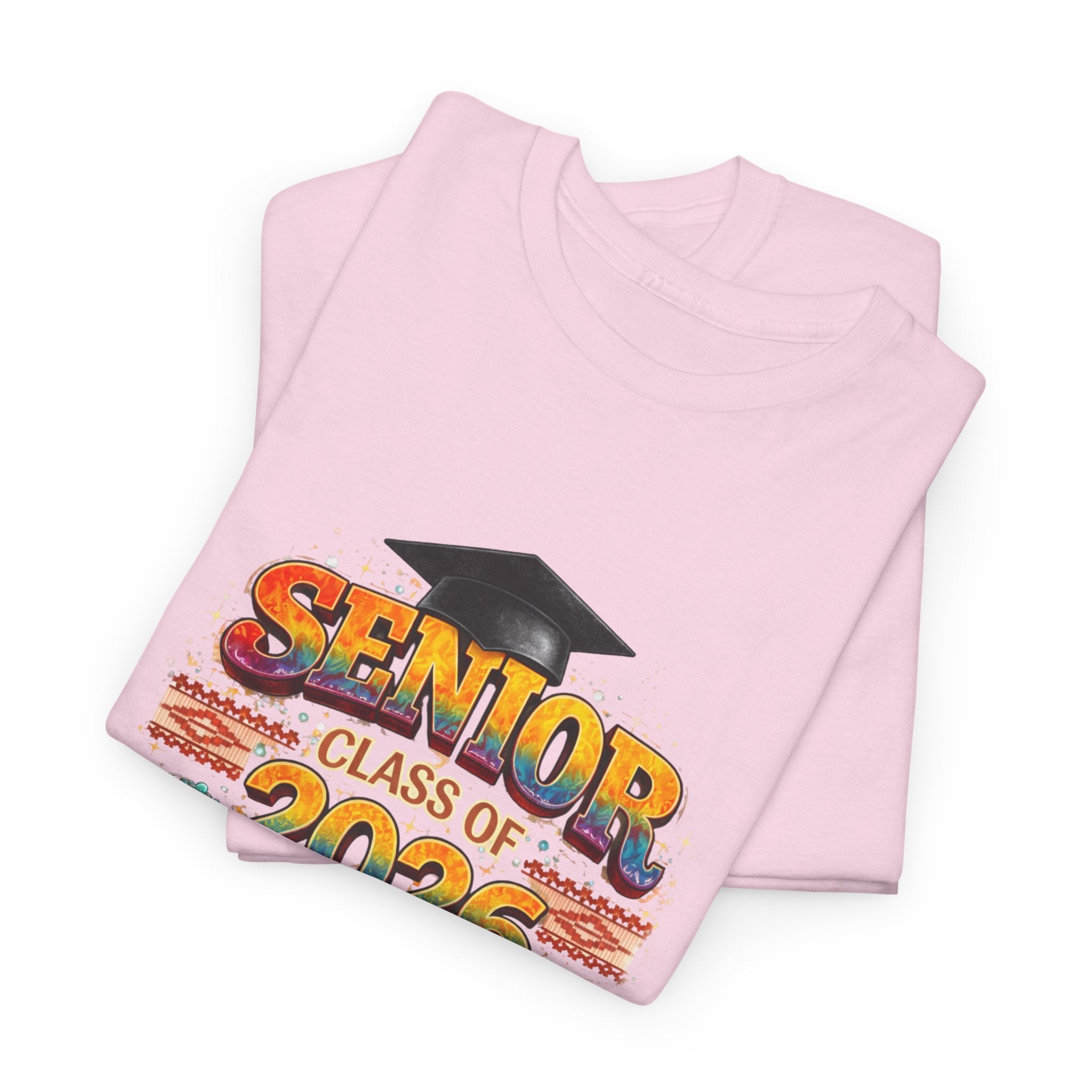 Senior Class of 2026 Graduation T-Shirt — Senior Cap & Confetti Tee