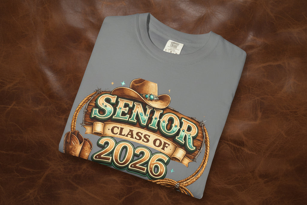 Senior Class of 2026 Cowboy Boot & Hat T-Shirt