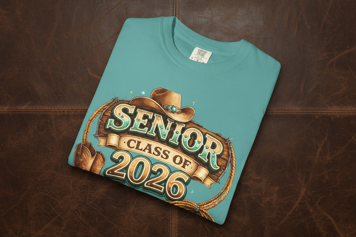 Senior Class of 2026 Cowboy Boot & Hat T-Shirt