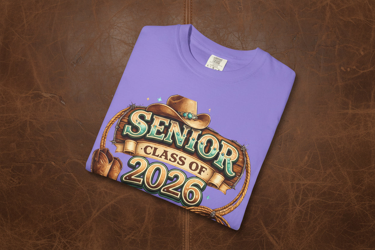 Senior Class of 2026 Cowboy Boot & Hat T-Shirt