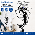 Bear SVG File for Cricut | Western Line Art Animal Design | Boho Bear Cut File | Instant Download